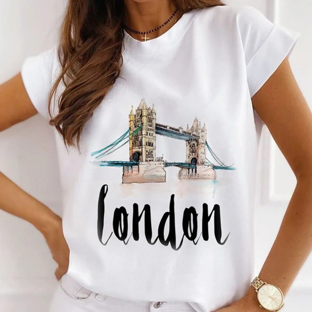 Women's T-shirt Short Sleeve T-shirts Printing Casual Printing display picture 3