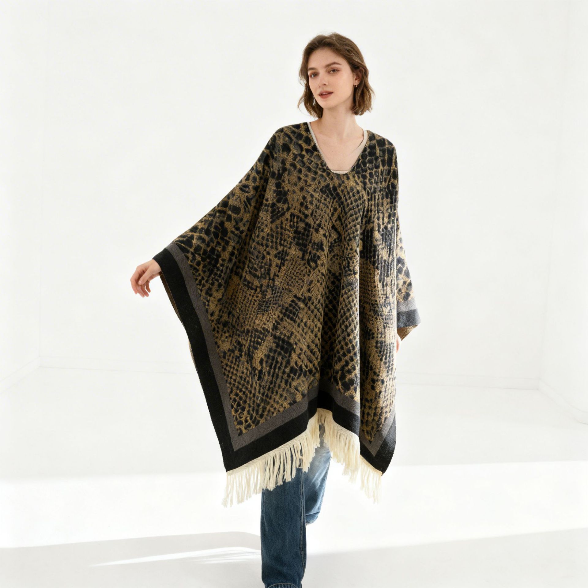 2026 primavera nueva capa cálida jacquard python moda personalidad chal Amazon exclusivo para cross-border