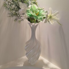 Xiaohongshu 同じプラスチック 3D プリントシルク花瓶アートクリエイティブフラワーアレンジメント装飾装飾品ホーム卸売ドロップシッピング