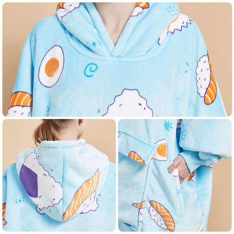 Pigiama da donna taglie forti con cappuccio_voghion.com