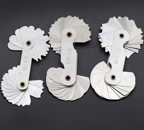 Stainless steel radius gauge radius template R gauge arc radius gauge r gauge arc ruler 1-6.5 7-14.5 15-