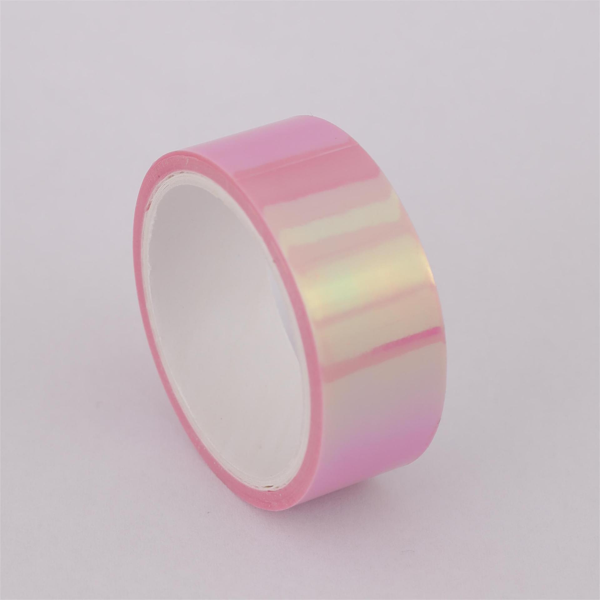 Cinta láser de arcoíris creativa, manual de papelería, cinta decorativa colorida impermeable, manual de bricolaje para estudiantes, collage de materiales