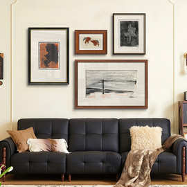 艺术格调 法式中古风客厅装饰画高级感沙发背景墙艺术组合挂画