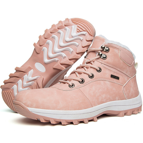 Couple's Outdoor Hiking Shoes with Fleece Thick Sole Sports Shoes for Trekking and Hiking Quick-Drying Breathable Anti-Slip Couple's Style