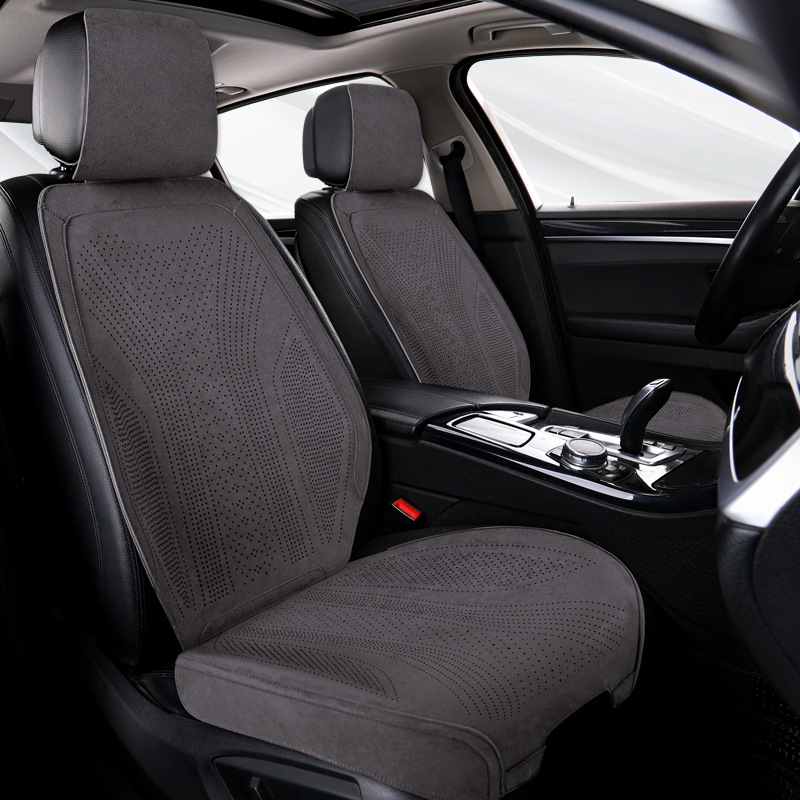 25 new suede car seat cushion four seasons universal Rams breathable summer seat cushion half package car cushion seat cover