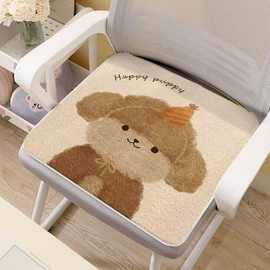 秋冬椅子坐垫办公室仿羊绒坐垫防滑保暖学生宿舍凳子垫耐脏屁垫子