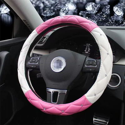 Steering wheel cover — Handle Cover - white-powder-36-38cm