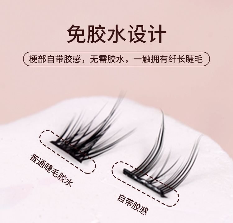 Mengjie Shangpin self-adhesive Cat Spirit false eyelashes without glue, natural single cluster segmented comic Barbie beginner no need to remove eyelashes Application Scenario