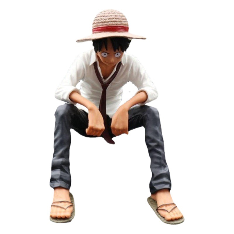 Dibujos animados de una pieza decoración del coche en línea celebridad Luffy nieve hecha a mano es decoración de la consola central del coche muñeca Linda