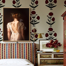 现代美式复古美女背影玄关装饰画芯服装店工作室卧室人物墙壁挂画