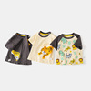 Children's overall for leisure, short sleeve T-shirt, summer clothing for boys for early age, top girl's, Korean style, 3 years