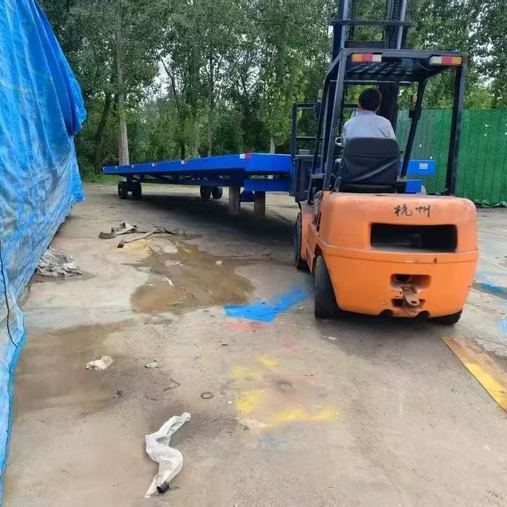重型牵引平板拖车叉车后挂车码头物流转运车10吨20吨大吨位制作