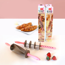 可调节擀面杖牛角面包切面器可调节滚轮刀TV跨境滚刀DIY面包模具