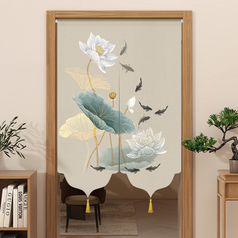 Door Curtain Partition Curtain Windproof 2025 New High-End Shop Commercial Bedroom Bathroom Toilet Winter and Summer Dual-Use Half Curtain