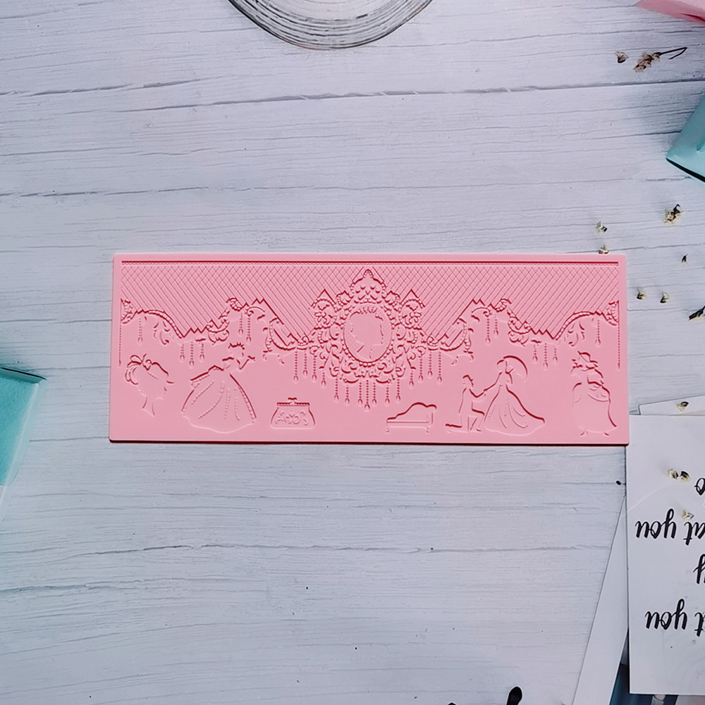 encaje 377 - 255 molde de silicona pastel de encaje molde de relieve herramientas de decoración de pastel de chocolate esterilla de relieve