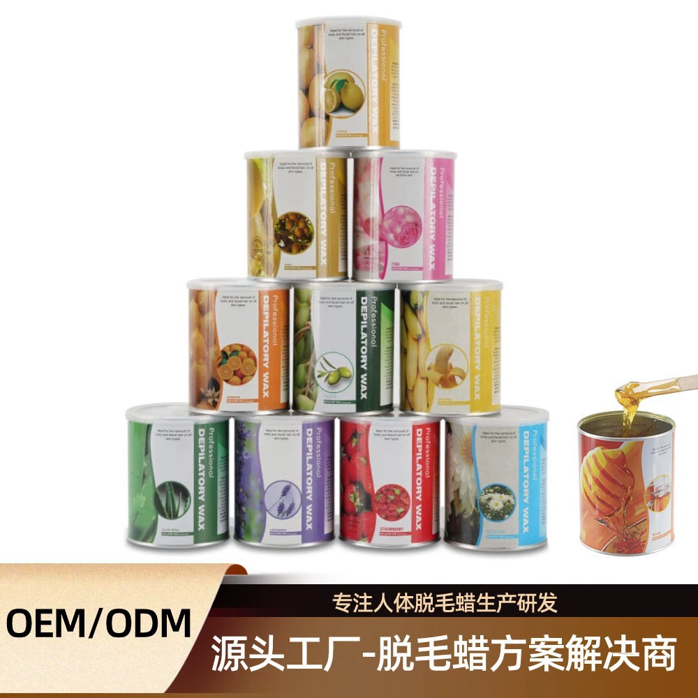 Термоплавкий воск для депиляции 800 г в банке, 13 ароматов, для удаления волос (трансграничная торговля)