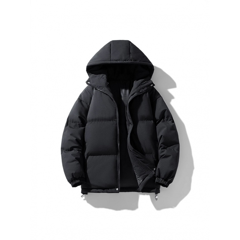 2024 invierno nuevo estilo de color sólido M-8XL chaqueta acolchada de algodón con capucha para hombres tendencia deportiva para estudiantes chaqueta acolchada y cálida