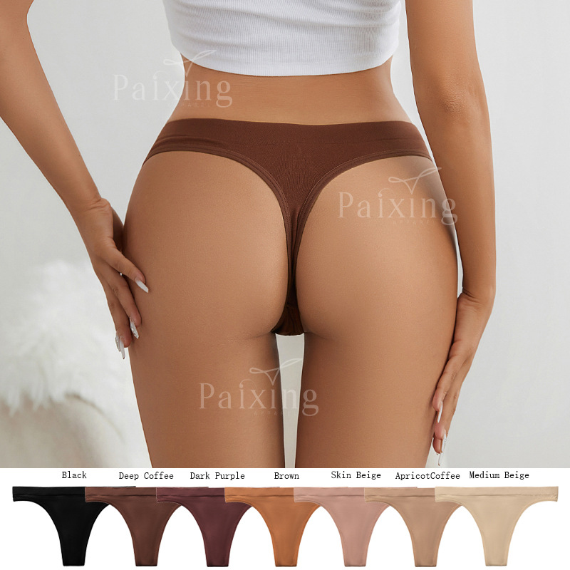 Low Waist Seamless Large Size Sexy T-shaped Underwear Cross-border Pure Cotton Crotch Sports Breathable Skin-friendly Women's Thongs
