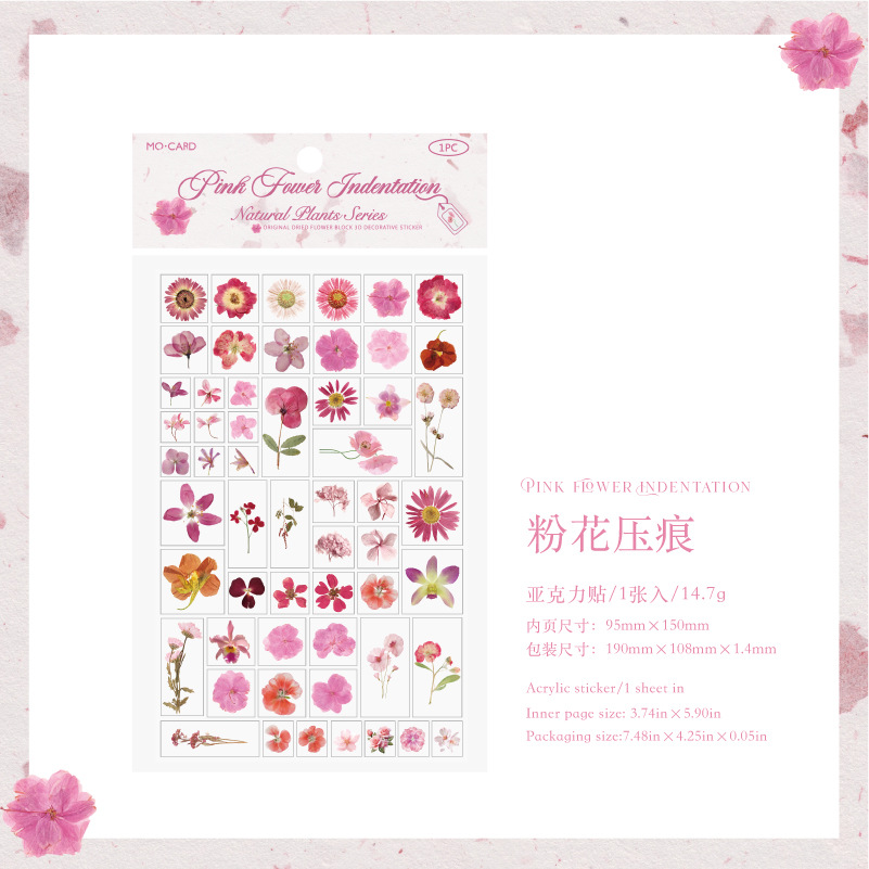 Pegatinas decorativas tridimensionales 3D acrílicas Mo Mo