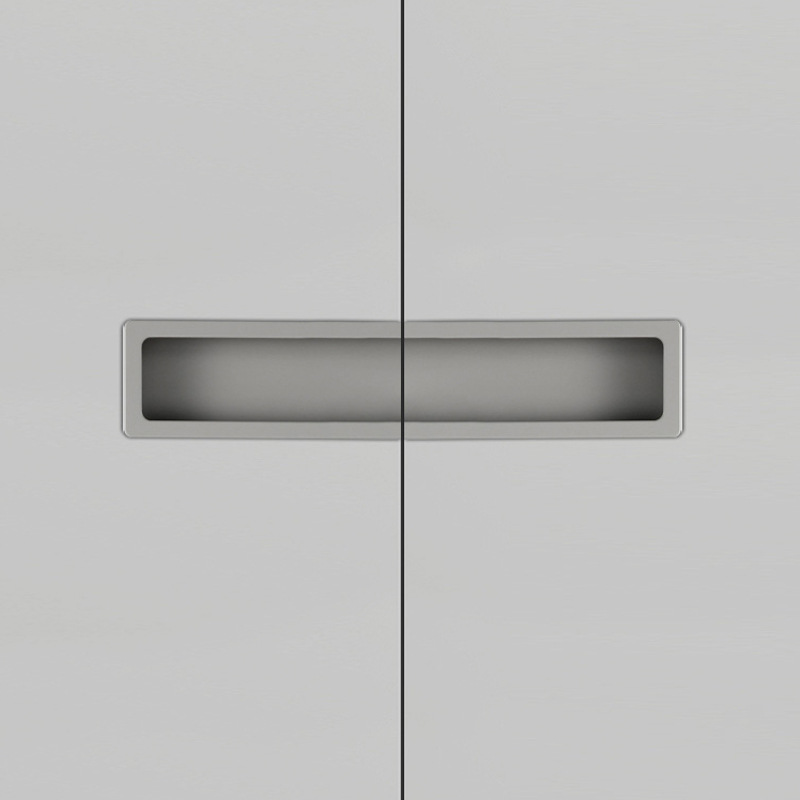 莫蘭迪色開槽嵌入式暗拉手隱形櫥櫃抽屜兒童房把手衣櫃門凹槽拉手