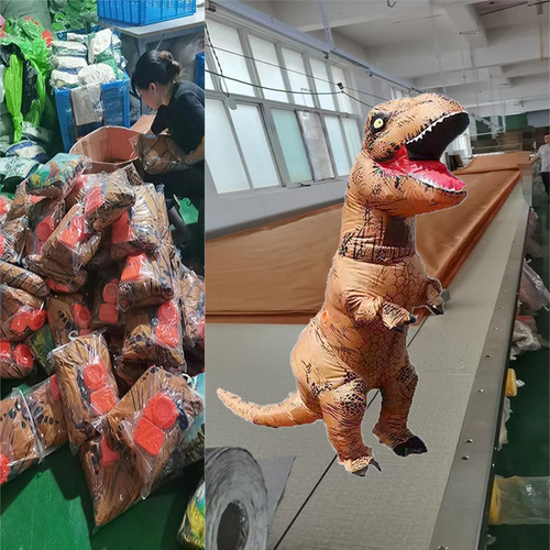 Cross-border Halloween Funny Toys Dinosaur Clothes Party Supplies Inflatable Doll Costume Tyrannosaurus Rex Inflatable Costume