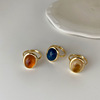 Retro metal resin, one size small design universal ring, French retro style, trend of season, simple and elegant design