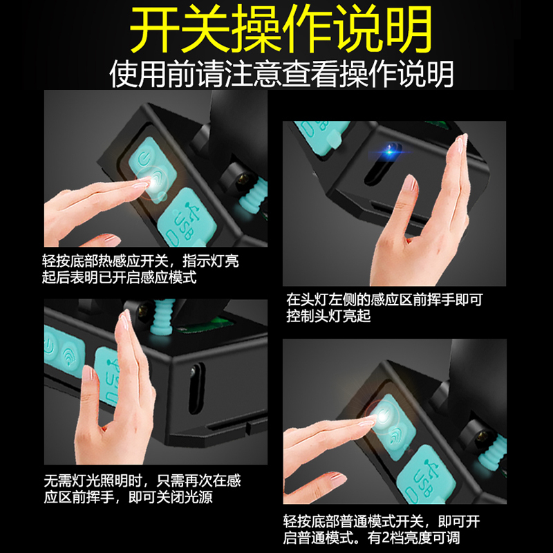 LED 強力な光充電超高輝度誘導キセノンヘッドマウント屋外マイナーズランプ釣り特別な夜釣り長寿命ヘッドランプ|undefined