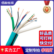 8芯网线*2P+4芯电源线复合缆8 16 20芯物联网监控布线网电一体线