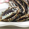 Organic round beads, earrings handmade, woven bracelet, 3mm