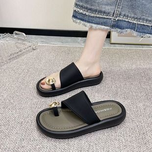 New Slippers Women's Outer Wear Non-slip Summer Fashion All-match Thick-soled High-value Sandals Women's Wholesale Outer Wear Slippers