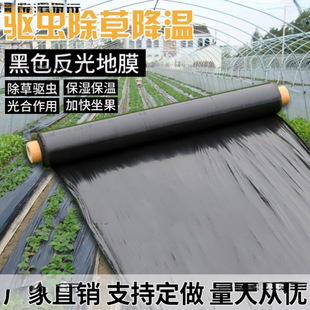 Special Mulch Film for Vegetable Growing, Agricultural Planting, Thickened Anti-Aging Black Mulch Film, Plastic Film for Insulation, Moisturizing and Protection