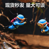 Аквариум для аквариума, ландшафтный дизайн, декоративные украшения, маленькие украшения, синий толстый дайвер, погружной плавающий дайвер