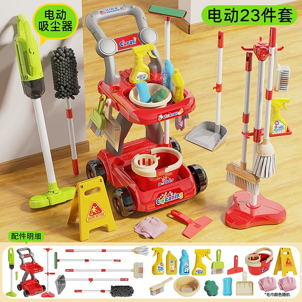 Red nurse uniform, cart, set, handheld gift box, 23 pieces