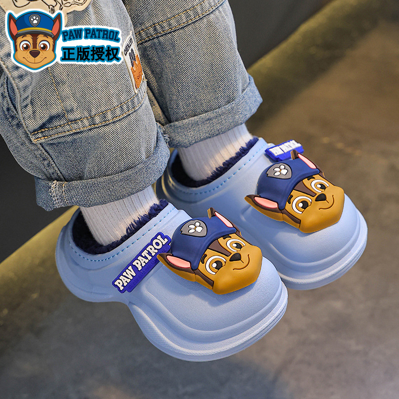 Otoño y invierno, zapatillas de algodón para niños y niñas, calentamiento impermeable, bolsas de tacones de algodón para bebés