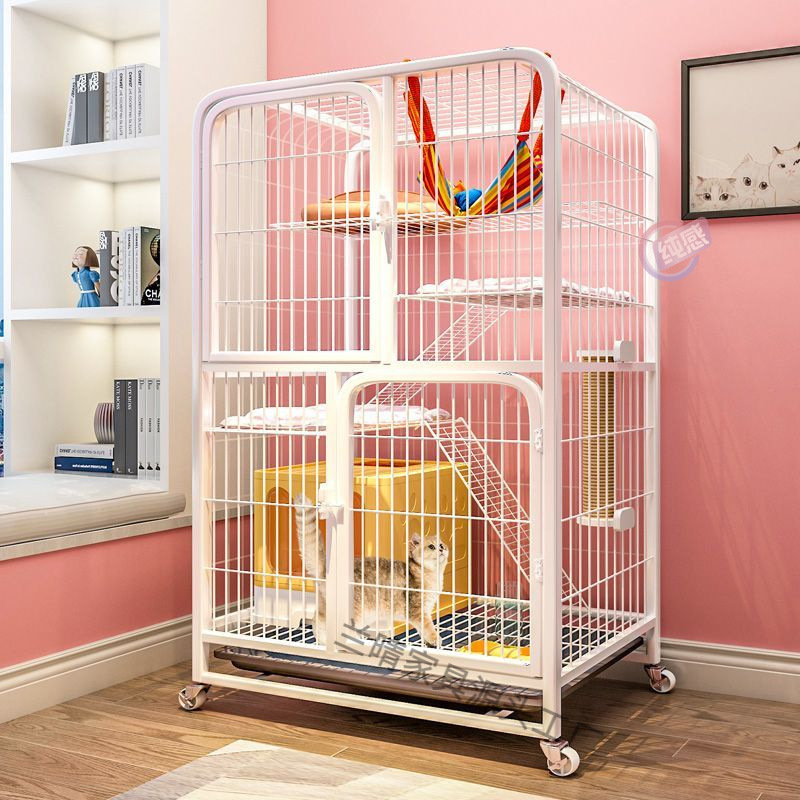 猫笼子室内家用别墅两层超大自由空间猫窝猫厕一体猫咪屋舍猫笼子