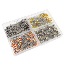 100枚不锈钢四色金属色大头针服装定位针DIY缝纫用工具配件缝衣