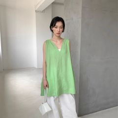 愛とナンシー十三行2025夏の亜麻の通気性がゆったりしています。