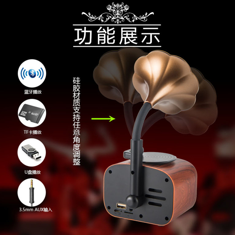Regalos transfronterizos retro altavoces bluetooth AS90 tarjeta altavoces bluetooth radio inalámbrica mini sonido alto valor facial