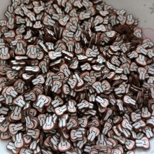 软陶新款咖啡白兔子切片 美甲片 diy史莱姆填充材料 diy饰品配件