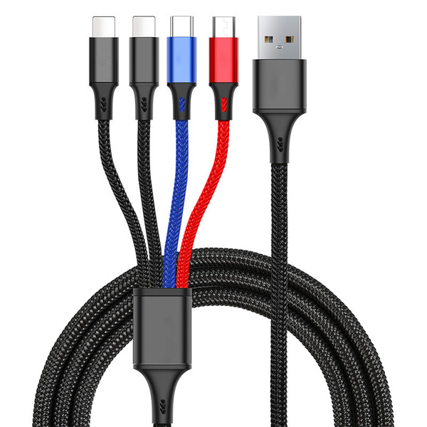 Weaving one-dragging four data cables suitable