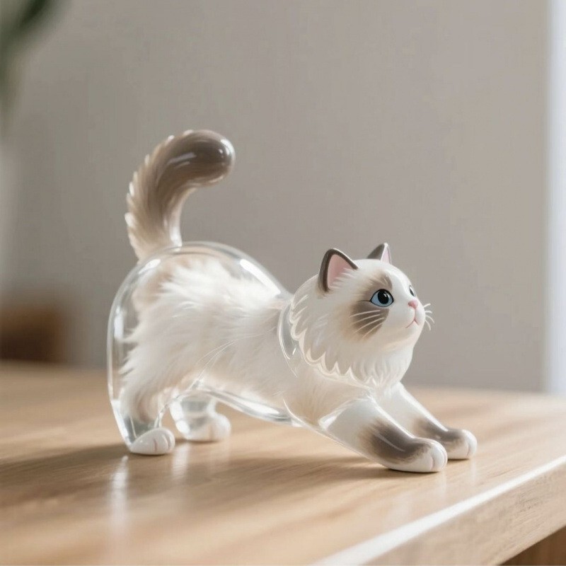 新品透明猫毛钥匙扣挂件纪念收纳盒饰扭蛋猫咪跨境毛发存放胶囊包|undefined