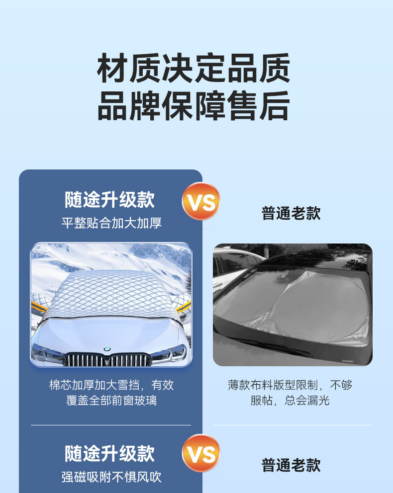 Car Snow Shield, Anti-Freeze and Windproof Car Cover, Front Windshield Cover, Snow Shield, Winter Supplies, Car Sunshade