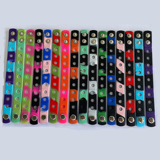Cross-border Amazon for silicone hole bracelet shoes flower DIY decorations manufacturers in stock direct accessories color
