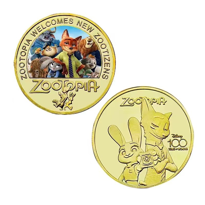 Monedas de Zoo Madden, monedas metálicas de animación, colecciones de regalos, medallones de metal estampadas.