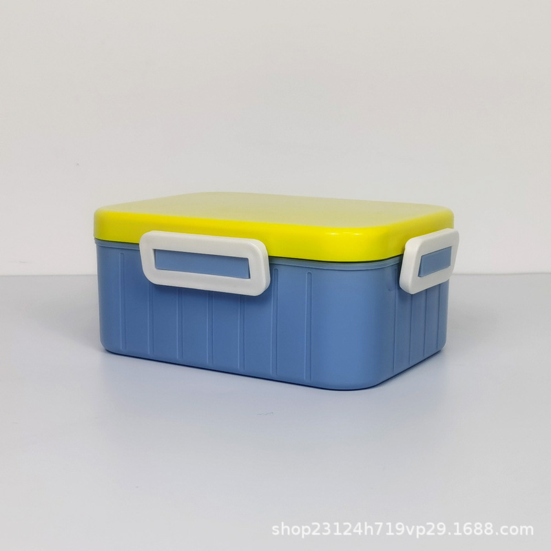 Plastic Lunch Box Sealed Lunch Box with Lid and Lock Pp Lunch Box Portable Microwave Safe 1L