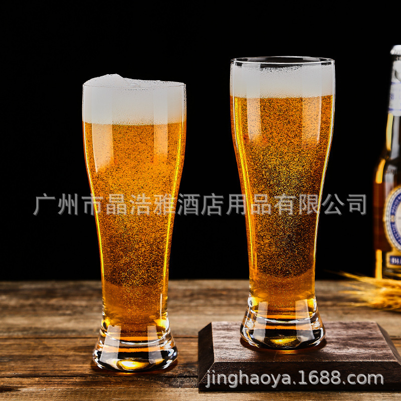 Large-Capacity Beer Mug for Household Internet Celebrity 500ml Glass Craft Beer Mug Professional Draft Beer Mug One-Piece Hero Mug Commercial