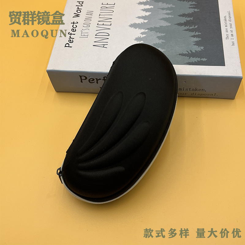 黒いファスナーのメガネケースEVAファスナーのサングラスの包装は軽くて携帯できます。