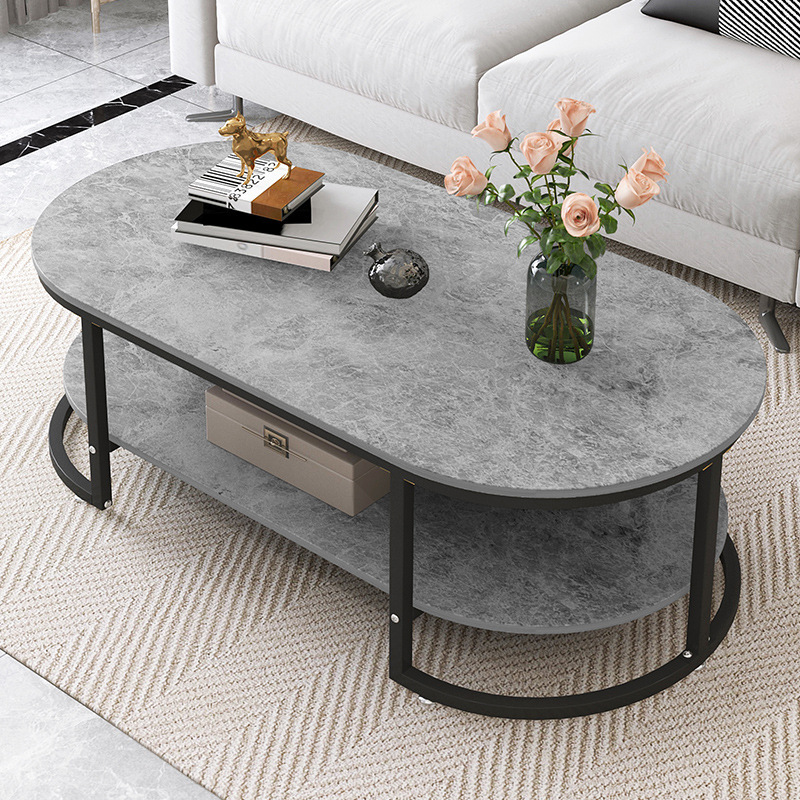 Mesa de café sala de estar sofá en casa lado varios Luz de lujo moderna Red roja pequeña mesa de café pequeño apartamento simple vidrio pequeña mesa