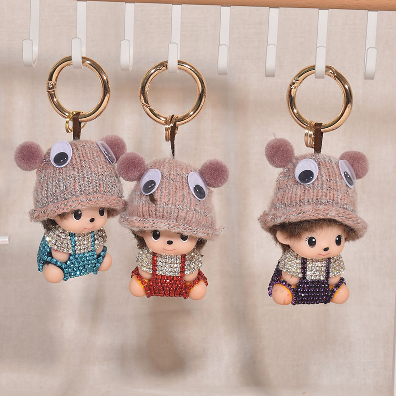 46g Weight Keychain Classification Simple Style Color Block Alloy Cloth Women's Keychain