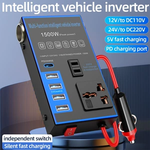 12V 24V-dən 220V-ə Avtomobil İnverteri Yük Maşını Güc Rozetkası